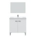 Badezimmer-Set >LC1< in weiß glänzend - 80x80x45 (BxHxT)