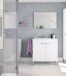 Badezimmer-Set >LC1< in weiß glänzend - 80x80x45 (BxHxT)