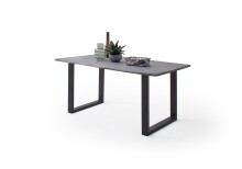 Baumkantentisch >Calabria< in Akazie grau  / anthrazit - 180x76,5x90 (BxHxT)