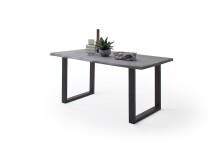 Baumkantentisch >Calabria< in Akazie grau  / anthrazit - 180x77,5x100 (BxHxT)