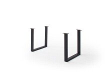 Baumkantentisch >Calabria< in Akazie walnuss/anthrazit - 160x76,5x90 (BxHxT)