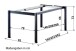 Tischgestell >Freesystem< in Graphit, Aluminium - 165x74x100cm (BxHxT)