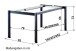 Tischgestell >Freesystem< in Eisengrau, Aluminium - 165x74x100cm (BxHxT)