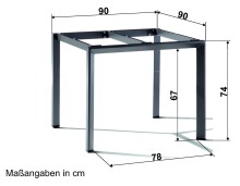 Tischgestell >Freesystem< in Champagner, Aluminium...