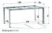 Tischgestell >Freesystem< in Graphit, Aluminium - 160x74x90cm (BxHxT)