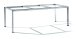 Tischgestell >Freesystem< in Graphit, Aluminium - 220x74x100cm (BxHxT)