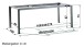 Tischgestell >Freesystem< in Eisengrau, Aluminium - 180x74x100cm (BxHxT)