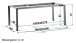 Tischgestell >Freesystem< in Champagner, Aluminium - 180x74x100cm (BxHxT)
