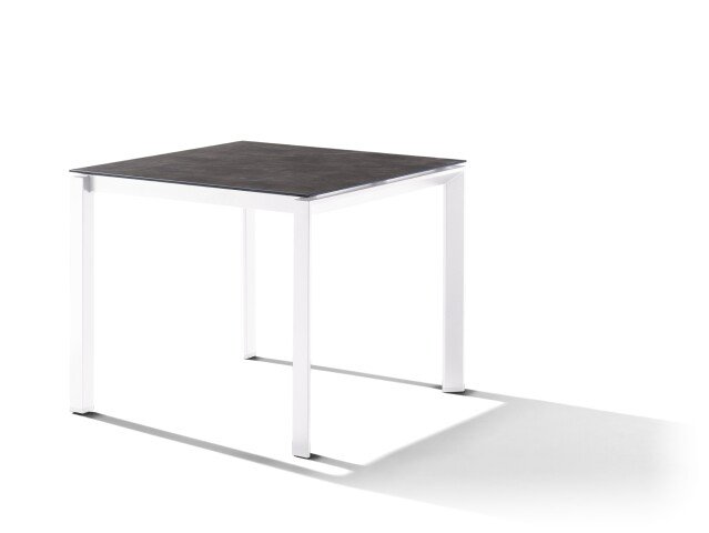 Tischplatte >Freesystem< in Beton dunkel, Polytec® - 90x1,2x90cm (BxHxT)