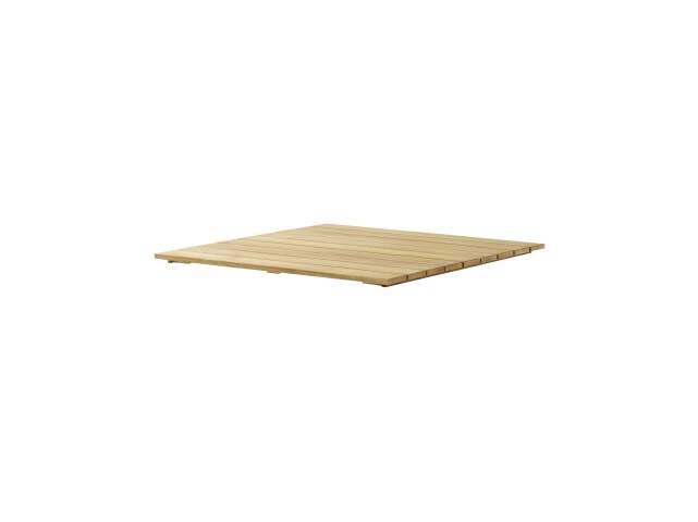 Tischplatte >Freesystem< in FSC Teak®, FSC Teak® - 90x1,7x90cm (BxHxT)