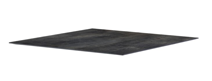 Tischplatte >Freesystem< in Zement anthrazit, Polytec® - 90x1,2x90cm (BxHxT)