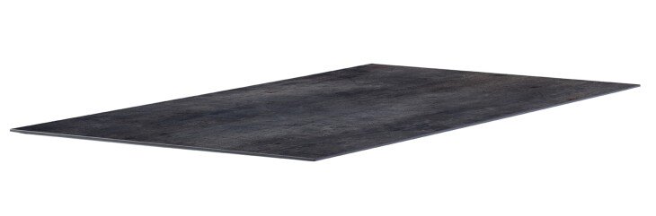 Tischplatte >Freesystem< in Zement anthrazit, Polytec® - 160x1,2x90cm (BxHxT)