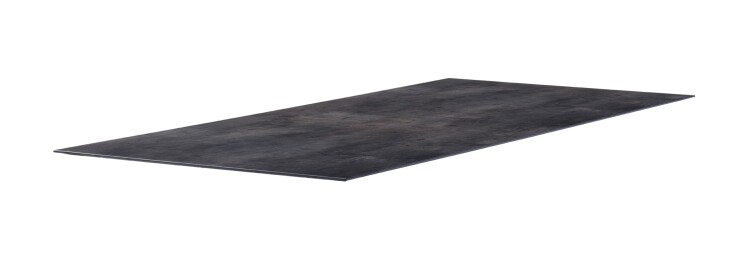 Tischplatte >Freesystem< in Zement anthrazit, Polytec® - 220x1,2x100cm (BxHxT)
