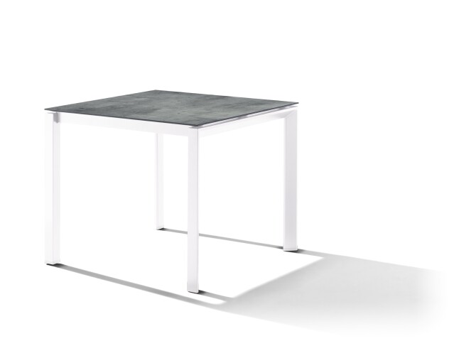 Tischplatte >Freesystem< in Zement graphit, Polytec® - 90x1,2x90cm (BxHxT)