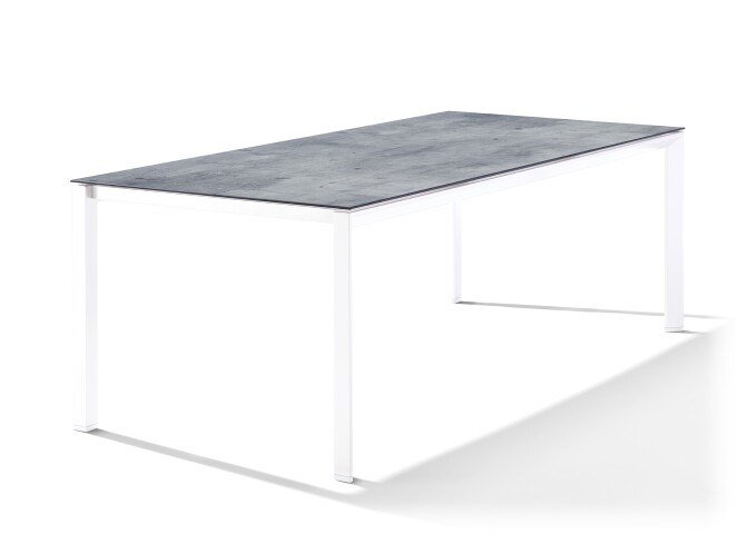 Tischplatte >Freesystem< in Zement graphit, Polytec® - 220x1,2x100cm (BxHxT)