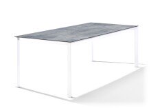 Tischplatte >Freesystem< in Zement graphit, Polytec® - 220x1,2x100cm (BxHxT)