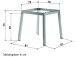 Tischgestell >Loft Polytec< in Graphit, Aluminium - 70x73x70cm (BxHxT)