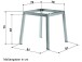 Tischgestell >Loft Polytec< in Anthrazit, Aluminium - 70x73x70cm (BxHxT)