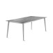 Tischgestell >Loft Polytec< in graphit, Aluminium - 200x73x80cm (BxHxT)
