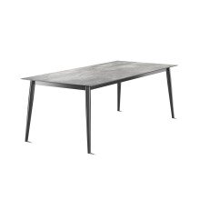 Tischgestell >Loft Polytec< in eisengrau, Aluminium - 200x73x80cm (BxHxT)
