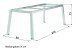 Tischgestell >Loft Polytec< in graphit, Aluminium - 200x73x80cm (BxHxT)