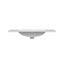 Badezimmer-Set >ARUBA< in weiß glänzend/Weiß lackiert - 80x57x45 (BxHxT)