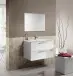 Badezimmer-Set >ARUBA< in weiß glänzend/Weiß lackiert - 80x57x45 (BxHxT)