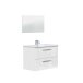 Badezimmer-Set >ARUBA< in weiß glänzend/Weiß lackiert - 80x57x45 (BxHxT)