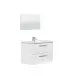 Badezimmer-Set >ARUBA< in weiß glänzend/Weiß lackiert - 80x57x45 (BxHxT)