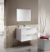 Badezimmer-Set >ARUBA< in weiß glänzend/Weiß lackiert - 80x57x45 (BxHxT)