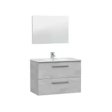 Badezimmer-Set >ARUBA< in Beton-Grau - 80x57x45...
