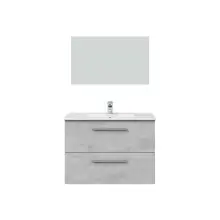 Badezimmer-Set >ARUBA< in Beton-Grau - 80x57x45...