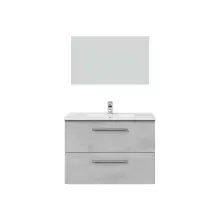 Badezimmer-Set >ARUBA< in Beton-Grau - 80x57x45...