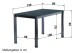Tischgestell >Lounge< in graphit, Aluminium - 118x67x78cm (BxHxT)