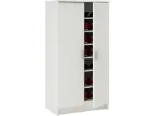 Schuhschrank >Elvira< in Weiß - 54.6x108.4x35.3cm (BxHxT)