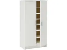 Schuhschrank >Elvira< in Weiß - 54.6x108.4x35.3cm (BxHxT)
