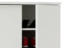 Schuhschrank >Elvira< in Weiß - 54.6x108.4x35.3cm (BxHxT)