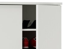 Schuhschrank >Elvira< in Weiß - 54.6x108.4x35.3cm (BxHxT)