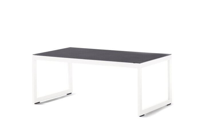 Glastisch >Lounge< in eisengrau, Weiß - 110x44x60 (BxHxT)