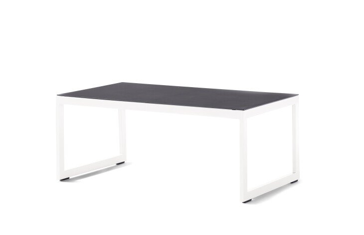 Glastisch >Lounge< in eisengrau, Weiß - 110x44x60 (BxHxT)