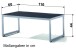 Glastisch >Lounge< in eisengrau, Weiß - 110x44x60 (BxHxT)