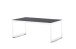 Glastisch >Lounge< in eisengrau, Weiß - 110x44x60 (BxHxT)