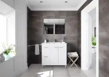 Badezimmer-Set >AKTIVA< in weiß glänzend...