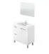 Badezimmer-Set >AKTIVA< in weiß glänzend - 80x80x45 (BxHxT)