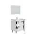 Badezimmer-Set >AKTIVA< in weiß glänzend - 80x80x45 (BxHxT)