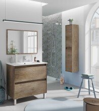 Badezimmer-Set >DAKOTA< in Nordik - 80x80x45 (BxHxT)