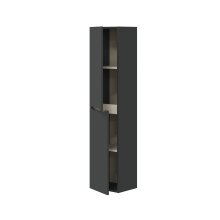 Badezimmer-Set >LOTTO< in Anthrazit-Grau/Eiche - 80x80x45 (BxHxT)