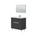 Badezimmer-Set >LOTTO< in Anthrazit-Grau/Eiche - 80x80x45 (BxHxT)