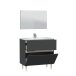 Badezimmer-Set >LOTTO< in Anthrazit-Grau/Eiche - 80x80x45 (BxHxT)