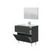 Badezimmer-Set >LOTTO< in Anthrazit-Grau/Eiche - 80x80x45 (BxHxT)